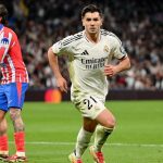 Rodrygo rubs shoulders with Messi, Mbappe and Haaland with Champions League goal in Madrid derby